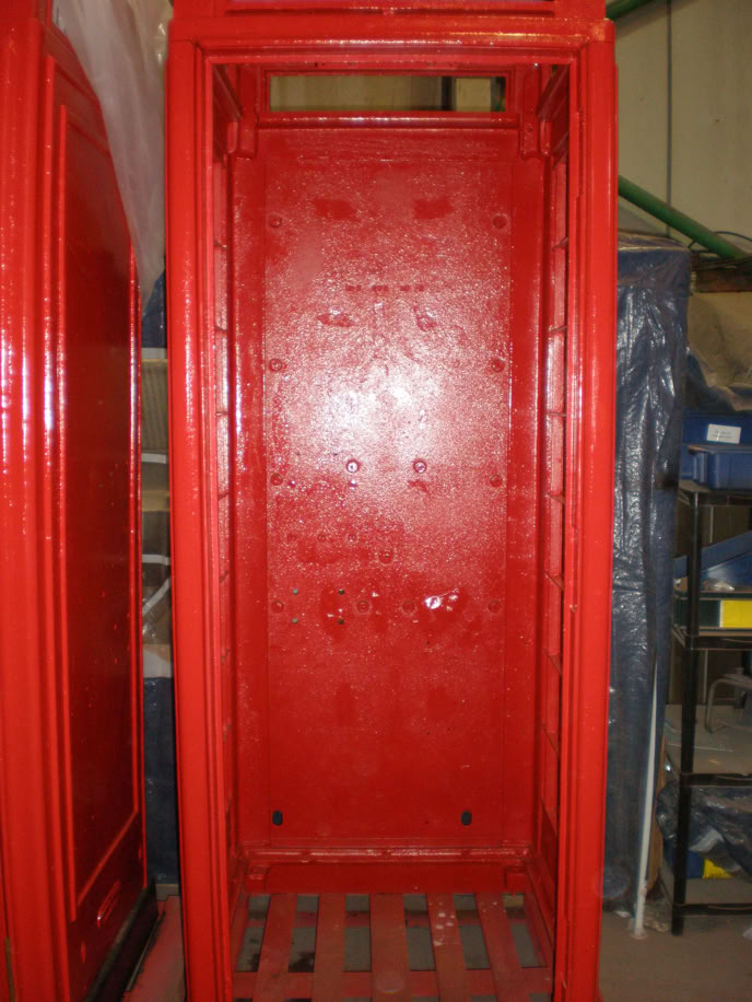Interior view of a restored K6 telephone box